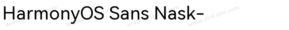 HarmonyOS Sans Nask字体转换